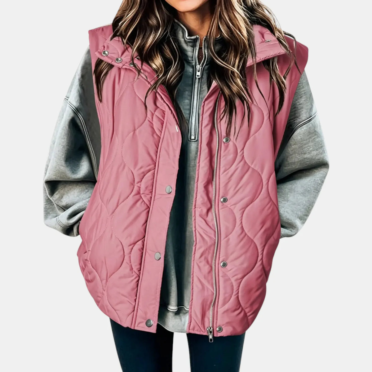 Miss | Bodywarmer Dames Gewatteerd Afneembare Capuchon