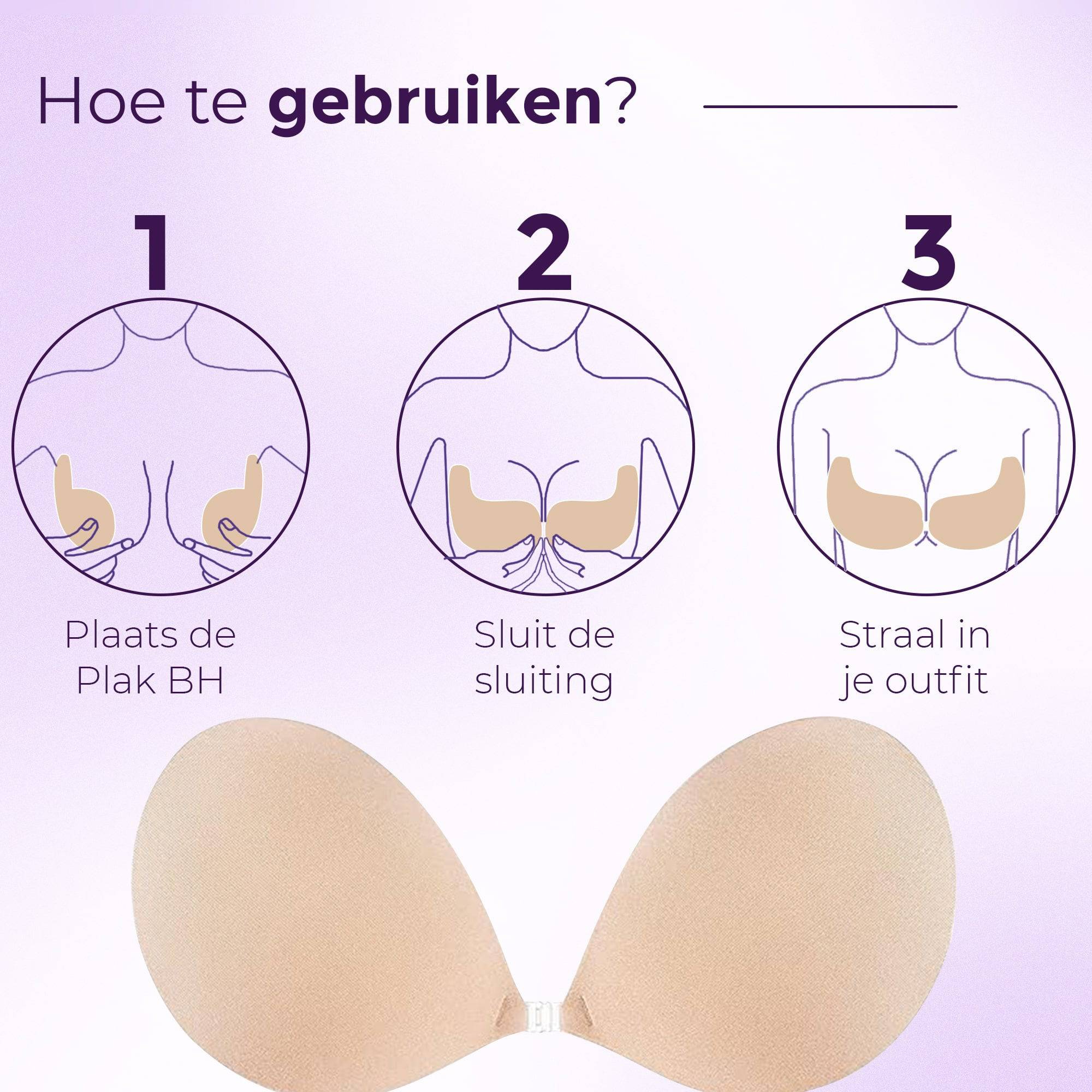 Miss | Top Dames Plak BH Push Up - Siliconen