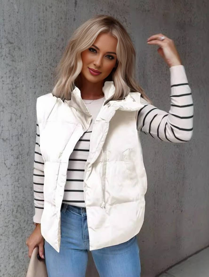 Miss | Bodywarmer Dames Gewatteerd Staande Kraag - Polyester