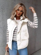 Miss | Bodywarmer Dames Gewatteerd Staande Kraag - Polyester