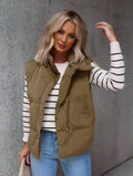 Miss | Bodywarmer Dames Gewatteerd Staande Kraag - Polyester