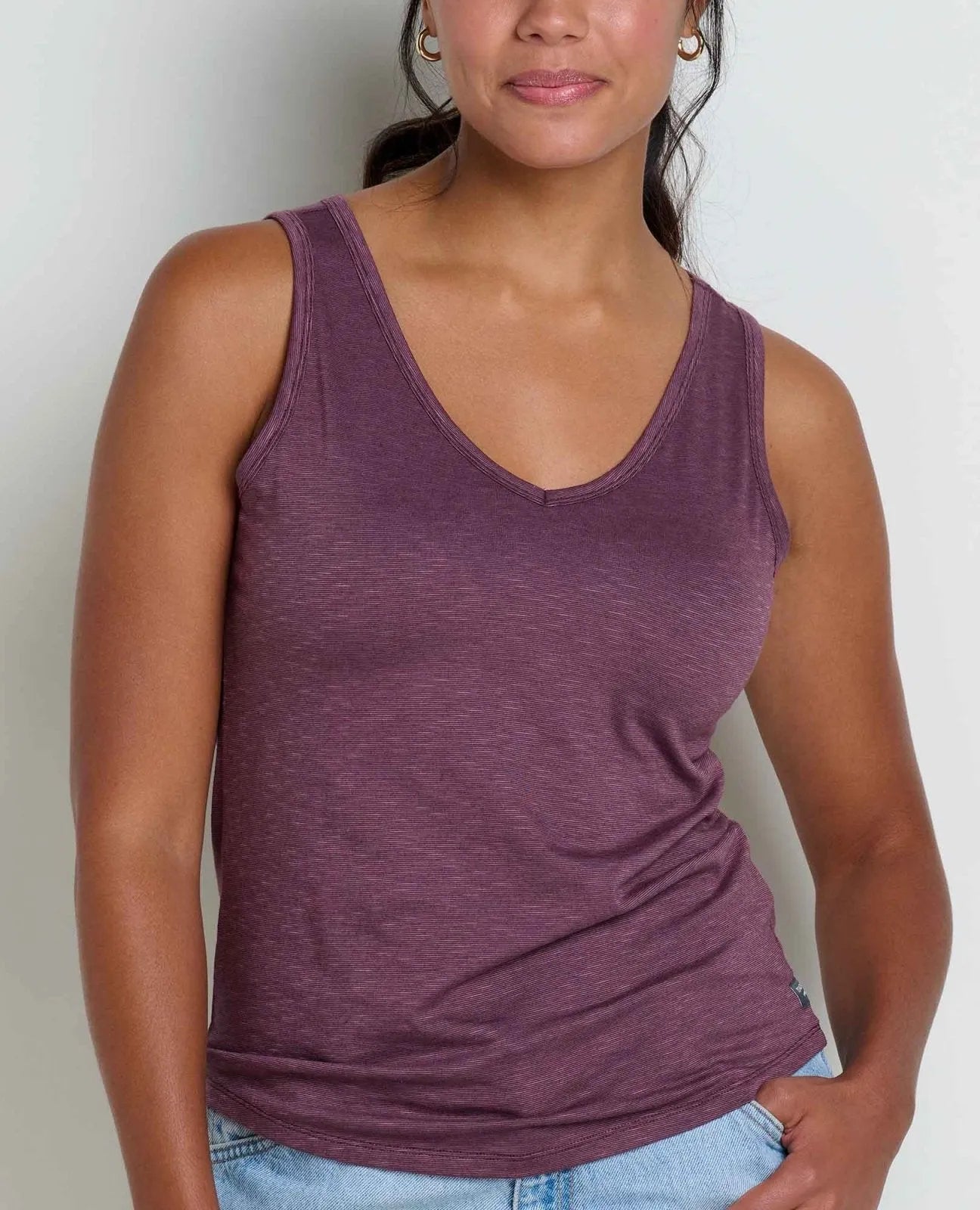 Rayon Tanktop Dames | V-hals Relaxed Fit - Miss Madera MIS-H81V6E