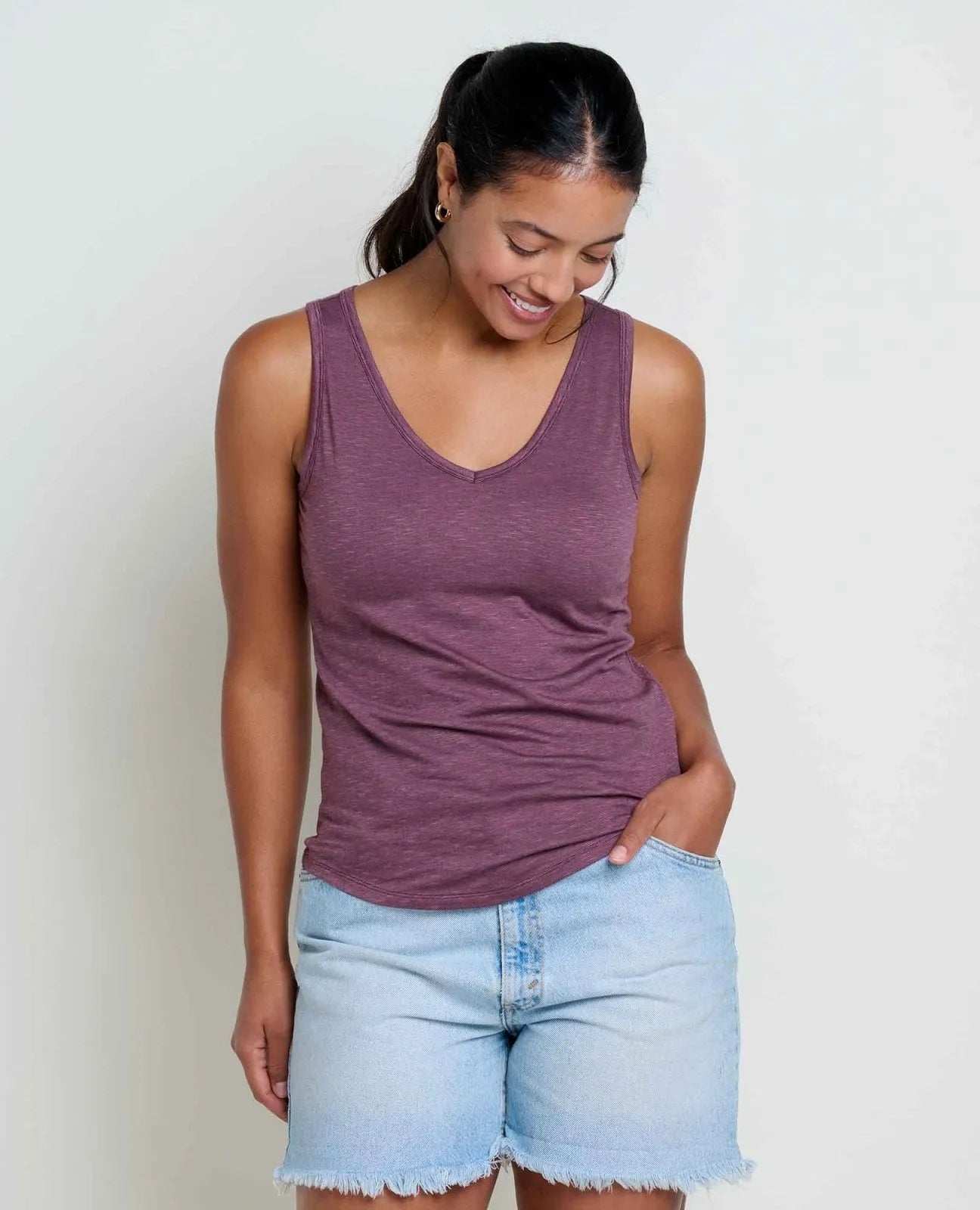 Rayon Tanktop Dames | V-hals Relaxed Fit - Miss Madera MIS-H81V6E