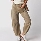 Miss | Jeans Dames Barrel Leg Mid Rise Cropped