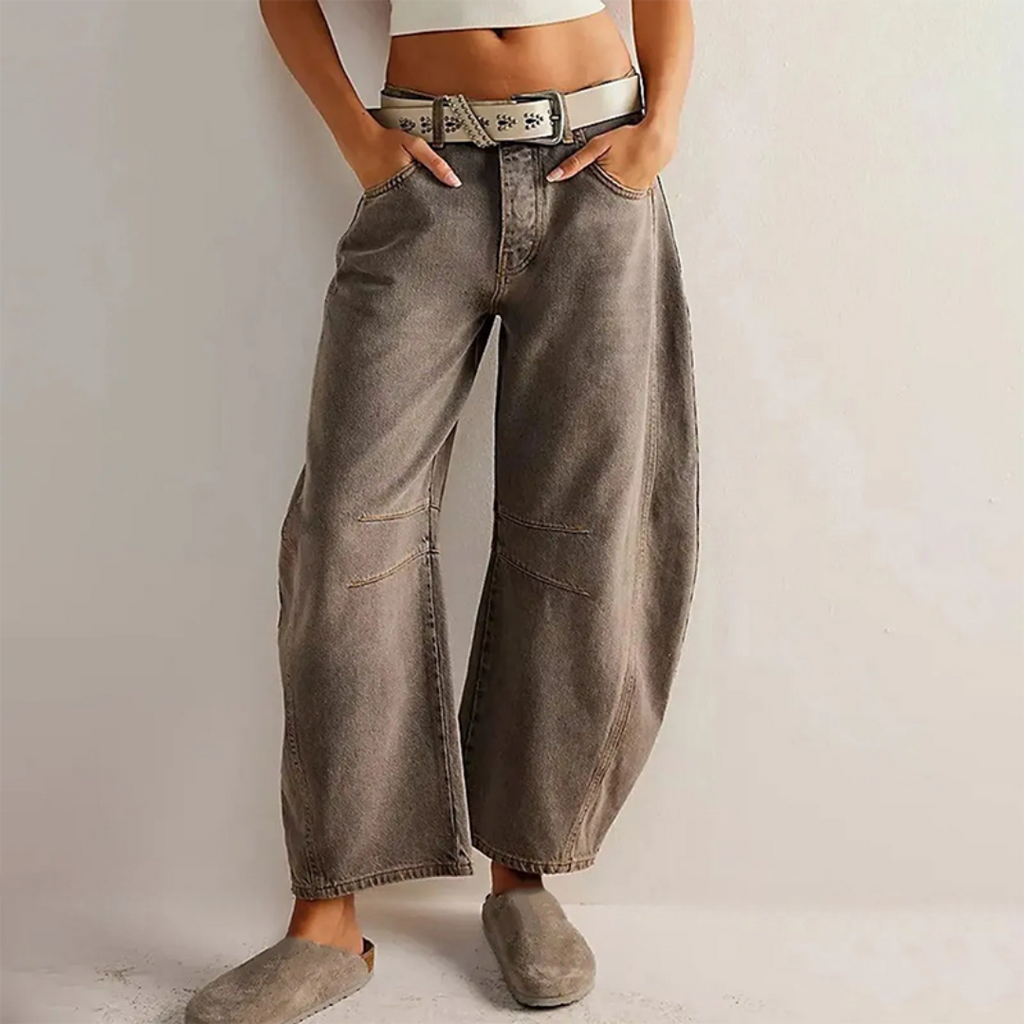 Miss | Jeans Dames Barrel Leg Mid Rise Cropped