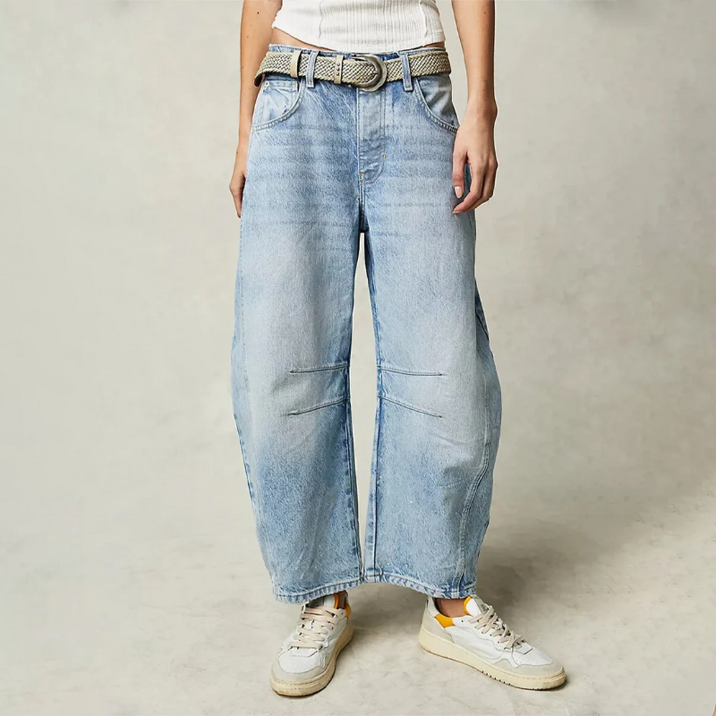 Miss | Jeans Dames Barrel Leg Mid Rise Cropped