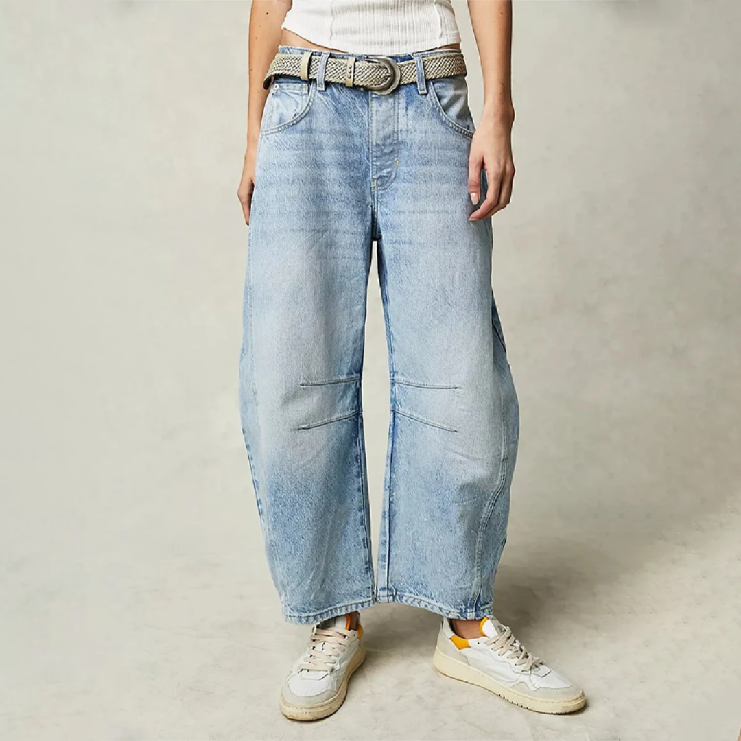 Miss | Jeans Dames Barrel Leg Mid Rise Cropped