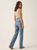 Relaxed Denim Jeans | Straight leg jeans high taille - Miss Madera MIS-5F814A