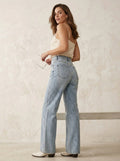 Relaxed Denim Jeans | Straight leg jeans high taille - Miss Madera