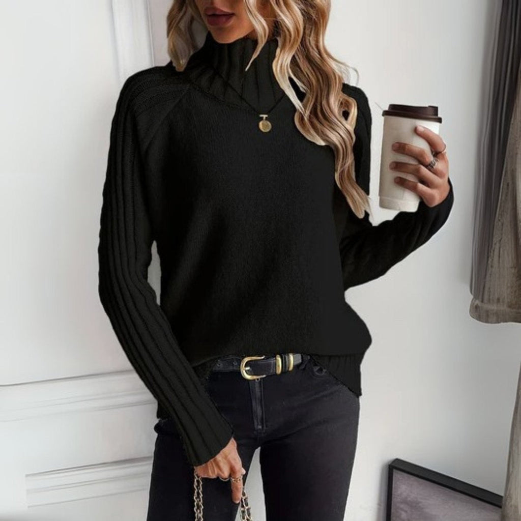 Miss | Trui Dames Colthals Raglanmouw Relaxed Fit
