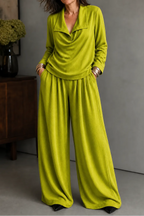 Miss | Tweedelige Set Dames Top & Wijde Broek – Co-ord Set