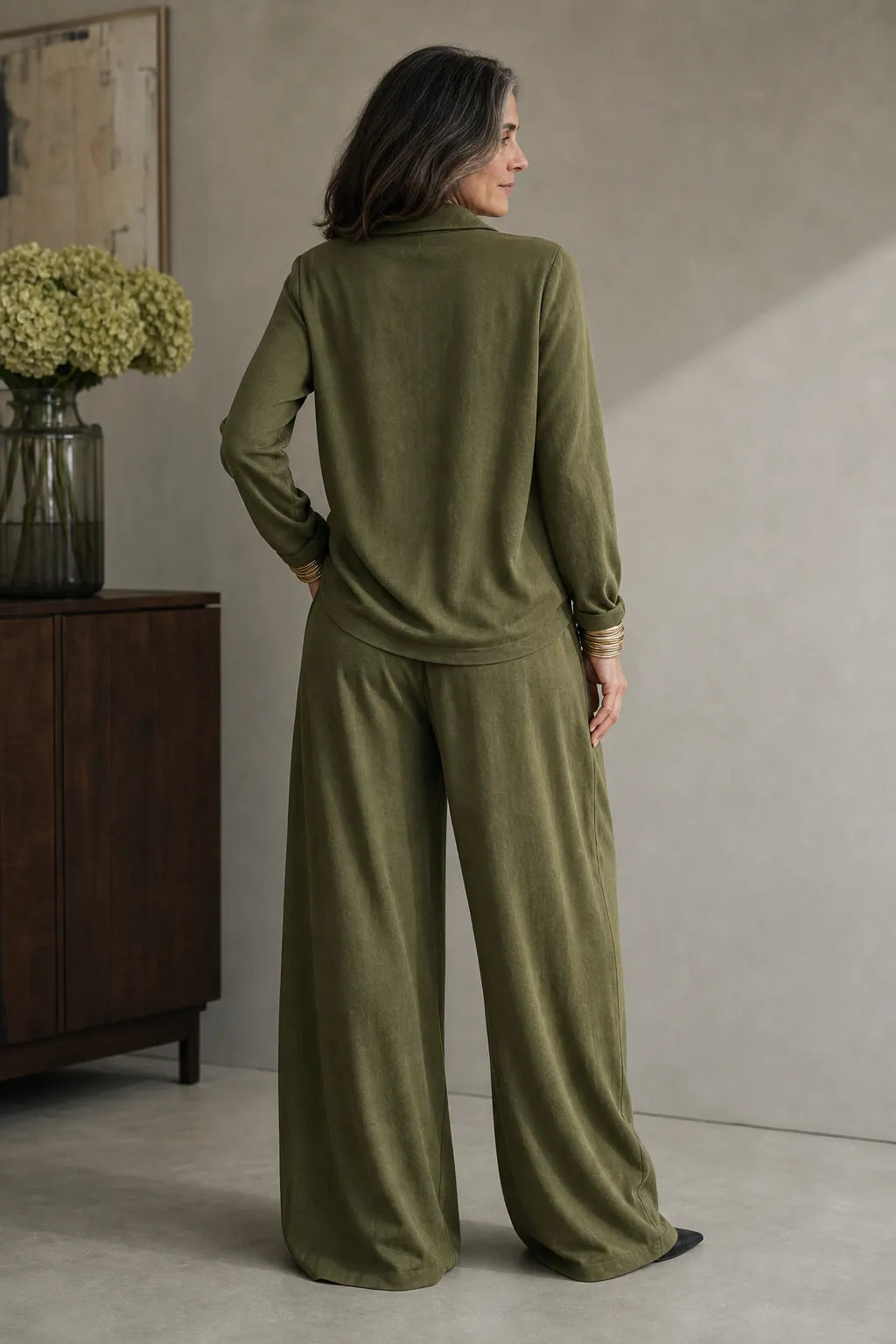 Miss | Tweedelige Set Dames Top & Wijde Broek – Co-ord Set