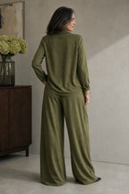 Miss | Tweedelige Set Dames Top & Wijde Broek – Co-ord Set