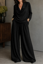 Miss | Tweedelige Set Dames Top & Wijde Broek – Co-ord Set