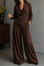 Miss | Tweedelige Set Dames Top & Wijde Broek – Co-ord Set