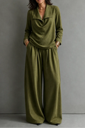 Miss | Tweedelige Set Dames Top & Wijde Broek – Co-ord Set