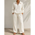 Miss | Tweedelige Set Dames Halve Rits + Wijde Pijp – Co-ord Set