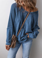 Miss | Hoodie Dames Oversized Wafelstof Slabiezen Zoom Heuplengte