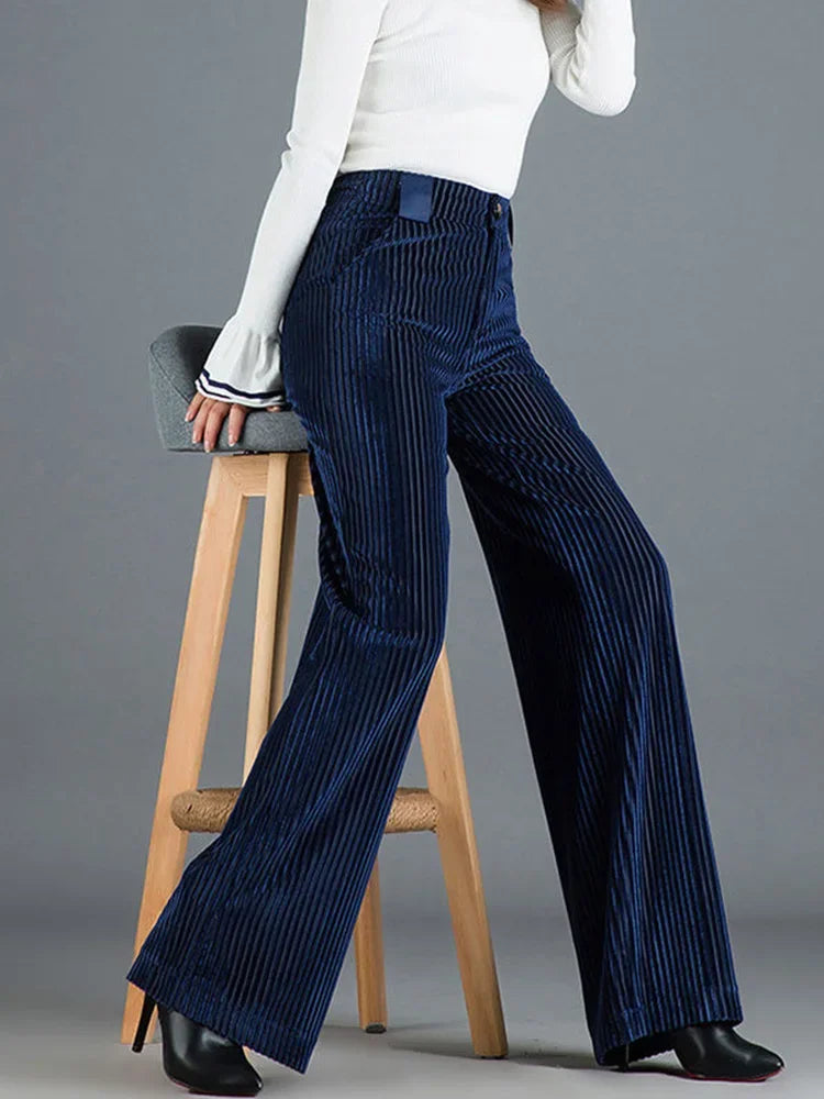 Miss | Wide Leg Broek Dames Hoge Taille Retro Vloerlang