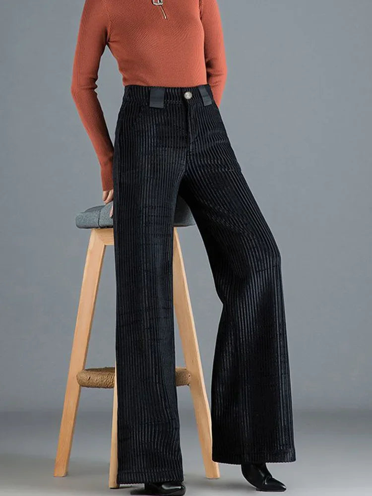 Miss | Wide Leg Broek Dames Hoge Taille Retro Vloerlang
