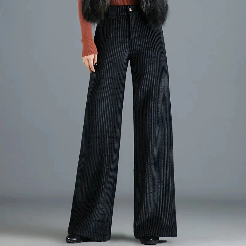 Miss | Wide Leg Broek Dames Hoge Taille Retro Vloerlang