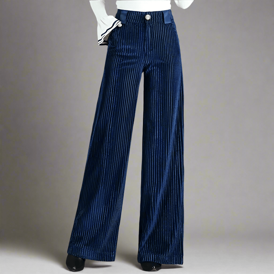 Wide Leg Broek Dames Hoge Taille Retro Vloerlang