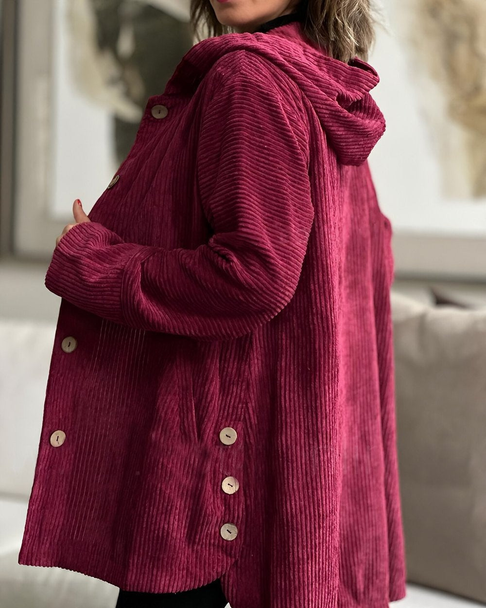 Miss | Jas Dames Retro Capuchon Heuplang