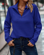Miss | Hoodie Dames Halve Rits Opstaande Kraag Oversized