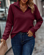 Miss | Hoodie Dames Halve Rits Opstaande Kraag Oversized