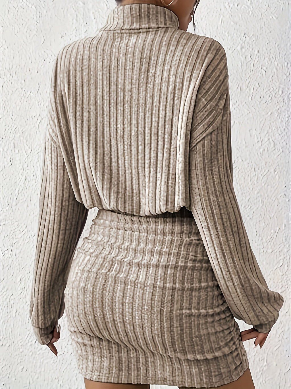 Miss | Jurk Dames Coltrui Blouson Mini - Ribgebreid