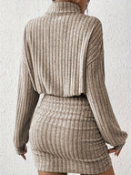 Miss | Jurk Dames Coltrui Blouson Mini - Ribgebreid