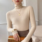 Trui Dames Coltrui Slim Fit Lichtgewicht