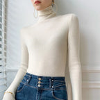 Trui Dames Coltrui Slim Fit Lichtgewicht