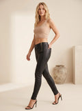 Slim fit faux leren broek met ritsen - Miss Madera MIS-085F56