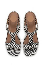 Slippers met zebraprint en blokhak - Miss Madera MIS-AD88FC