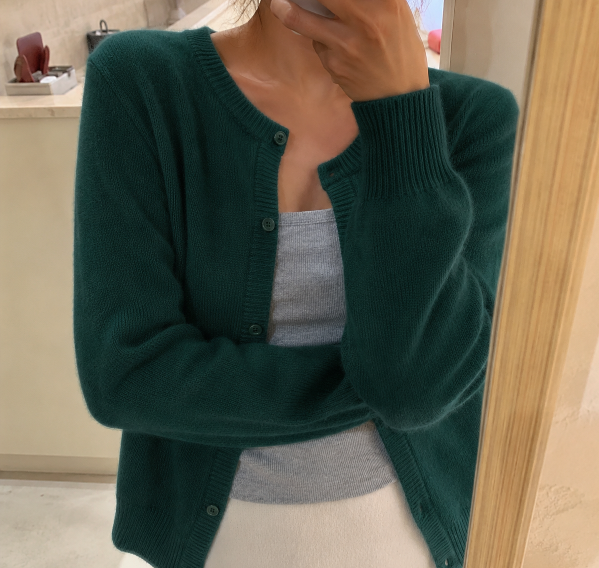 Miss | Vest Dames Ronde Hals Knoopsluiting Cropped Relaxed