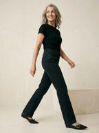 Straight leg jeans zwart met hoge taille - Miss Madera MIS-149301