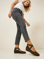 Suède Wedges Dames | Sleehak Instapper Tijdloos - Miss Madera MIS-B4E22A