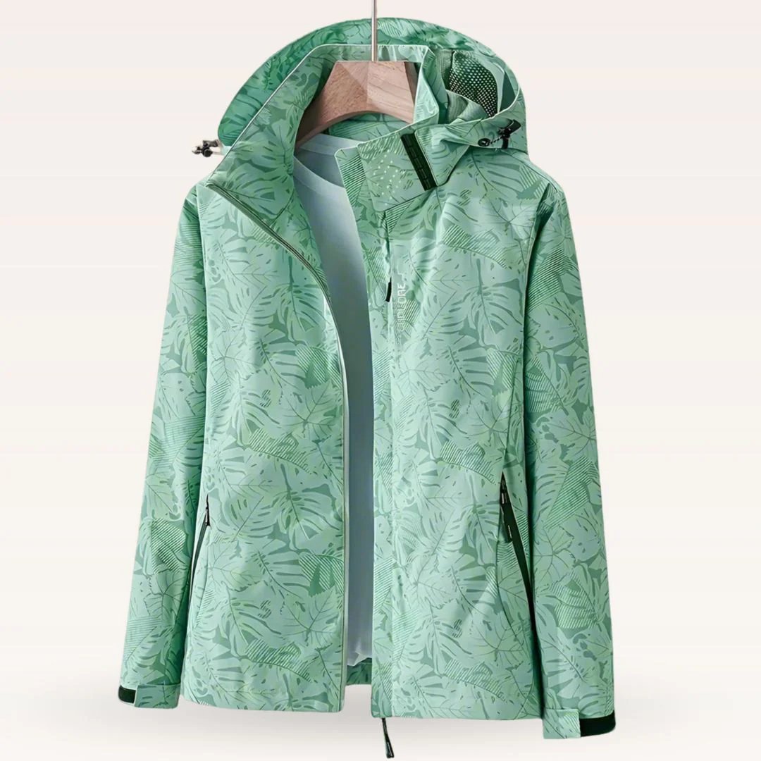 Miss | Jas Dames Tropische Print Capuchon Windbreaker