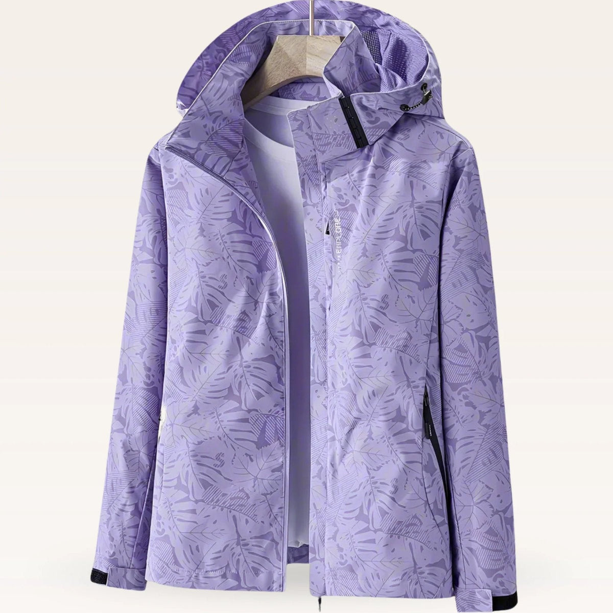 Miss | Jas Dames Tropische Print Capuchon Windbreaker