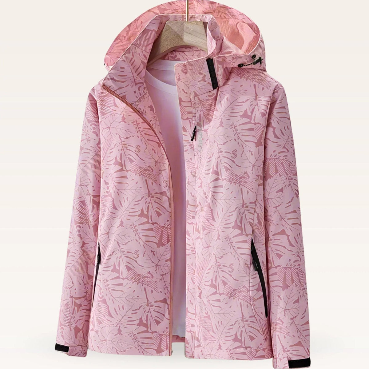 Miss | Jas Dames Tropische Print Capuchon Windbreaker