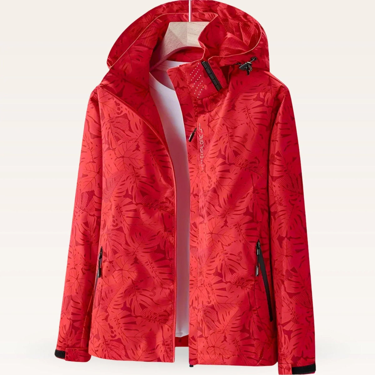 Miss | Jas Dames Tropische Print Capuchon Windbreaker