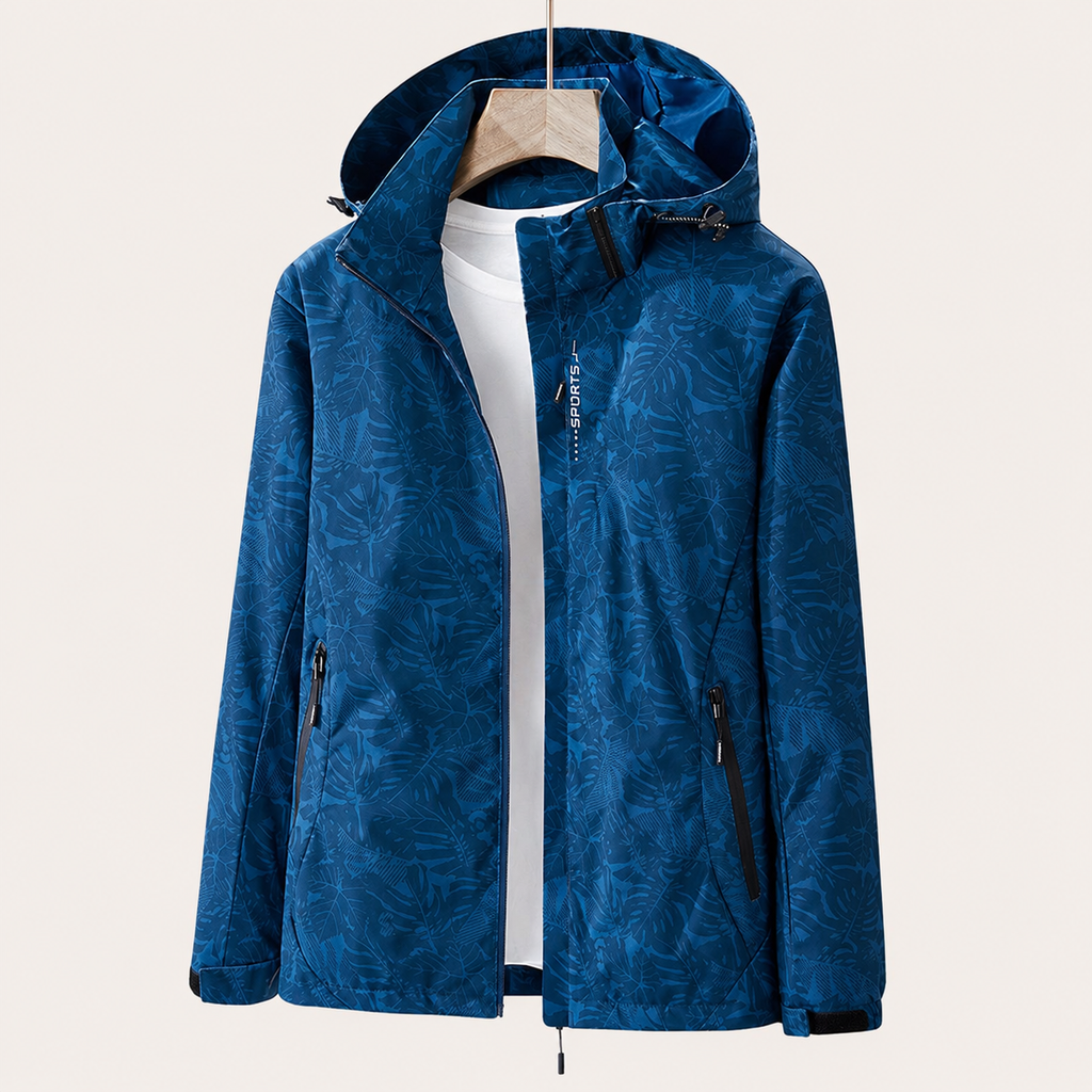 Miss | Jas Dames Tropische Print Capuchon Windbreaker