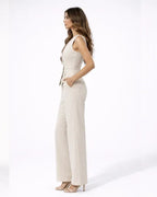 Miss | Tweedelige Set Dames Gilet & Wijde Pantalon – Co-ord Set