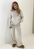 Tweedelige Set Dames Splittrui Relaxed Fit – Co-ord Set