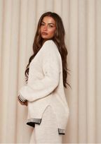 Tweedelige Set Dames Splittrui Relaxed Fit – Co-ord Set