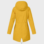 Regenjas Dames Lang Waterdicht Getailleerd met Capuchon