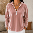 Miss | Hoodie Dames Kwartrits Relaxed Fit Heuplengte