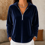 Miss | Hoodie Dames Kwartrits Relaxed Fit Heuplengte