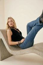 Vest zwarte fluweel - Miss Madera MIS-831AA8